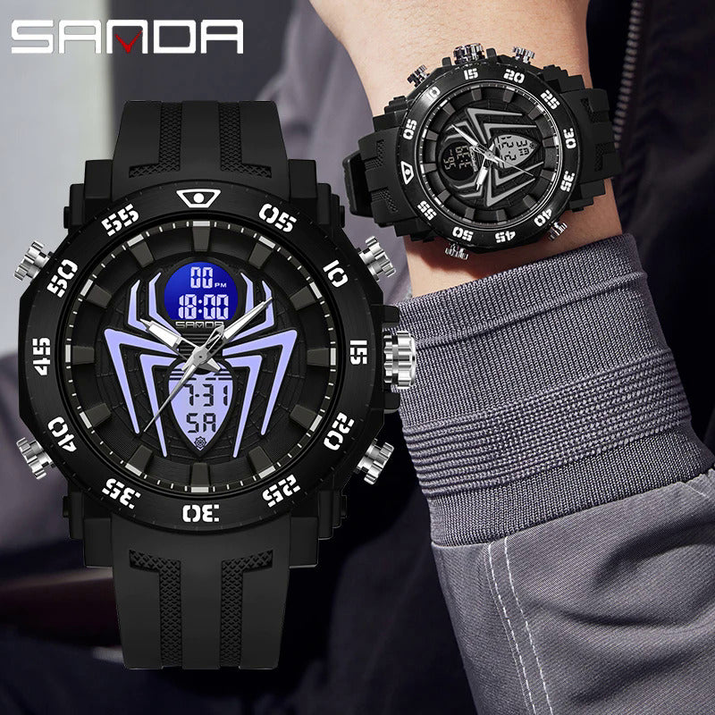Sanda Spider Military Dual Time Sports Watch Waterproof Sanda Spider Military Dual Time Sports Watch Waterproof